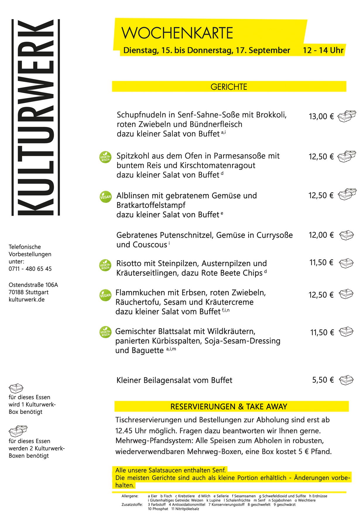 Wochenkarte KW 38 2026