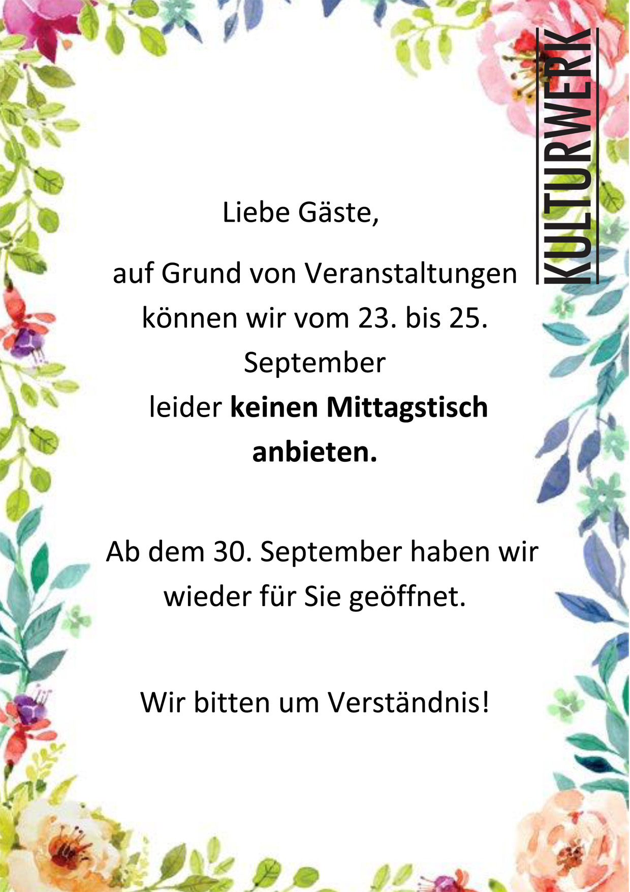 Wochenkarte KW 39 2025