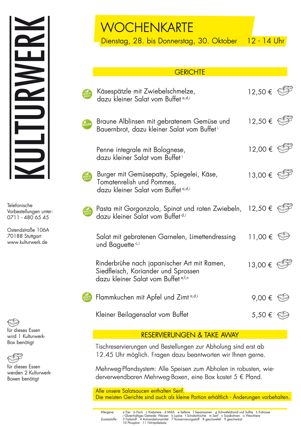 Wochenkarte KW 44 2025